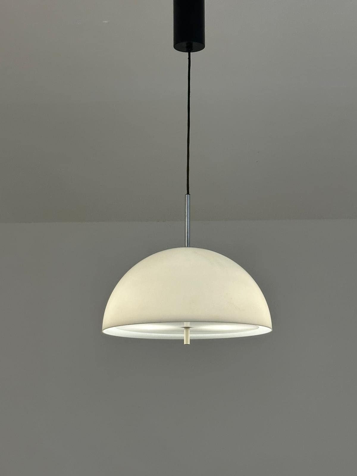 photo for sale Space Age Dome Pendant White Lamp From The Well Known Manufacturer Staff Leuchten, Germany.