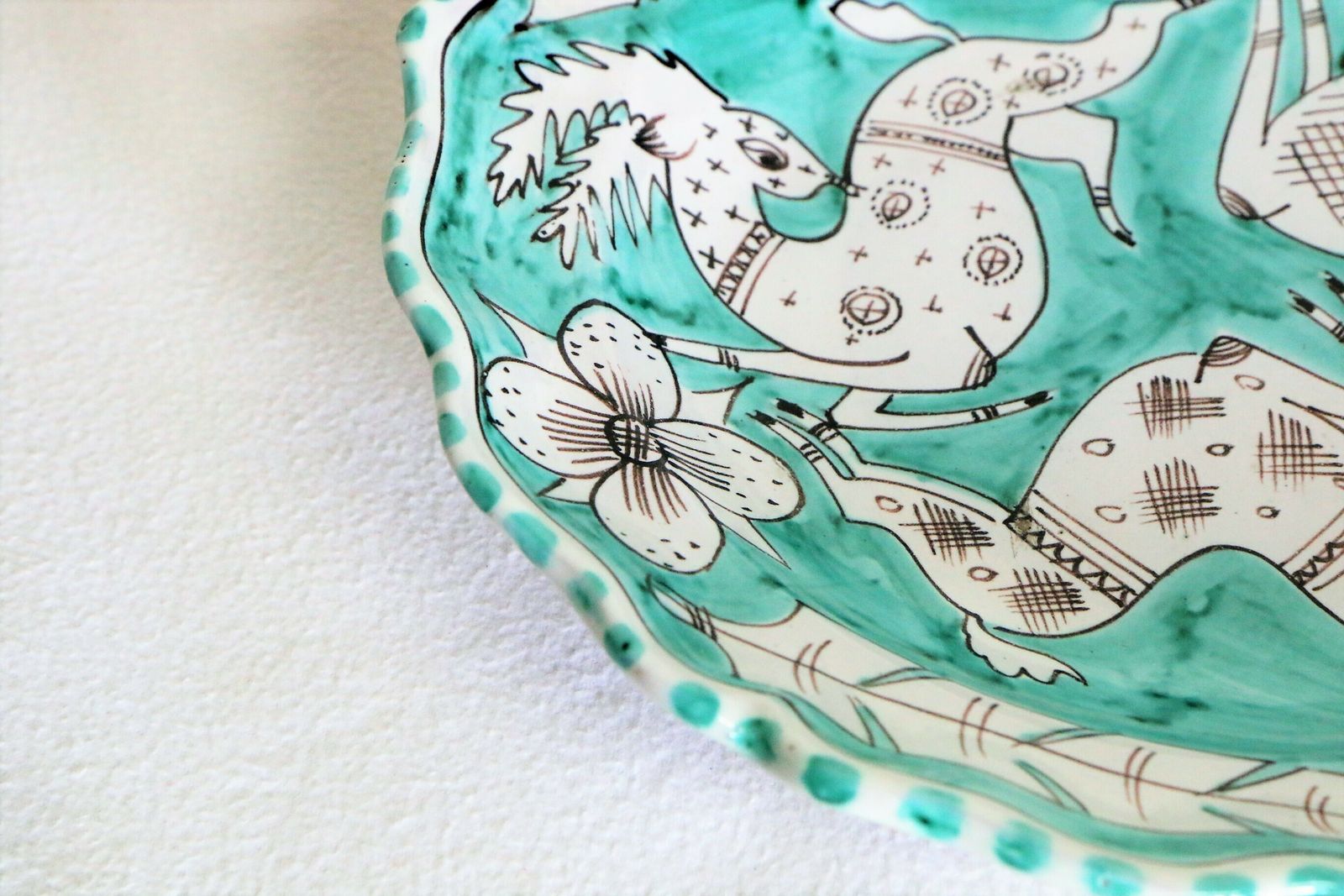 I.C.A.V Giordano Vietri Ceramic Bowl Mid Century 1950s Italian Ceramic photo buy