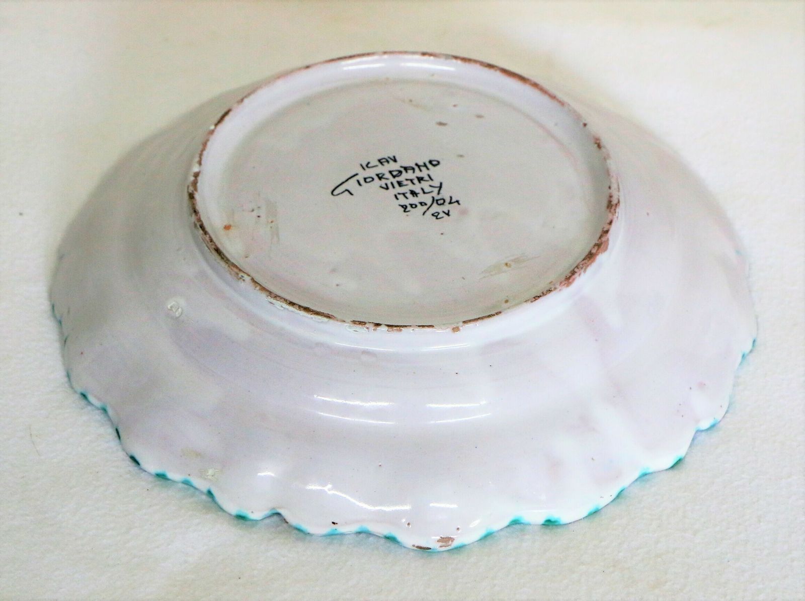 I.C.A.V Giordano Vietri Ceramic Bowl Mid Century 1950s Italian Ceramic photo vintage