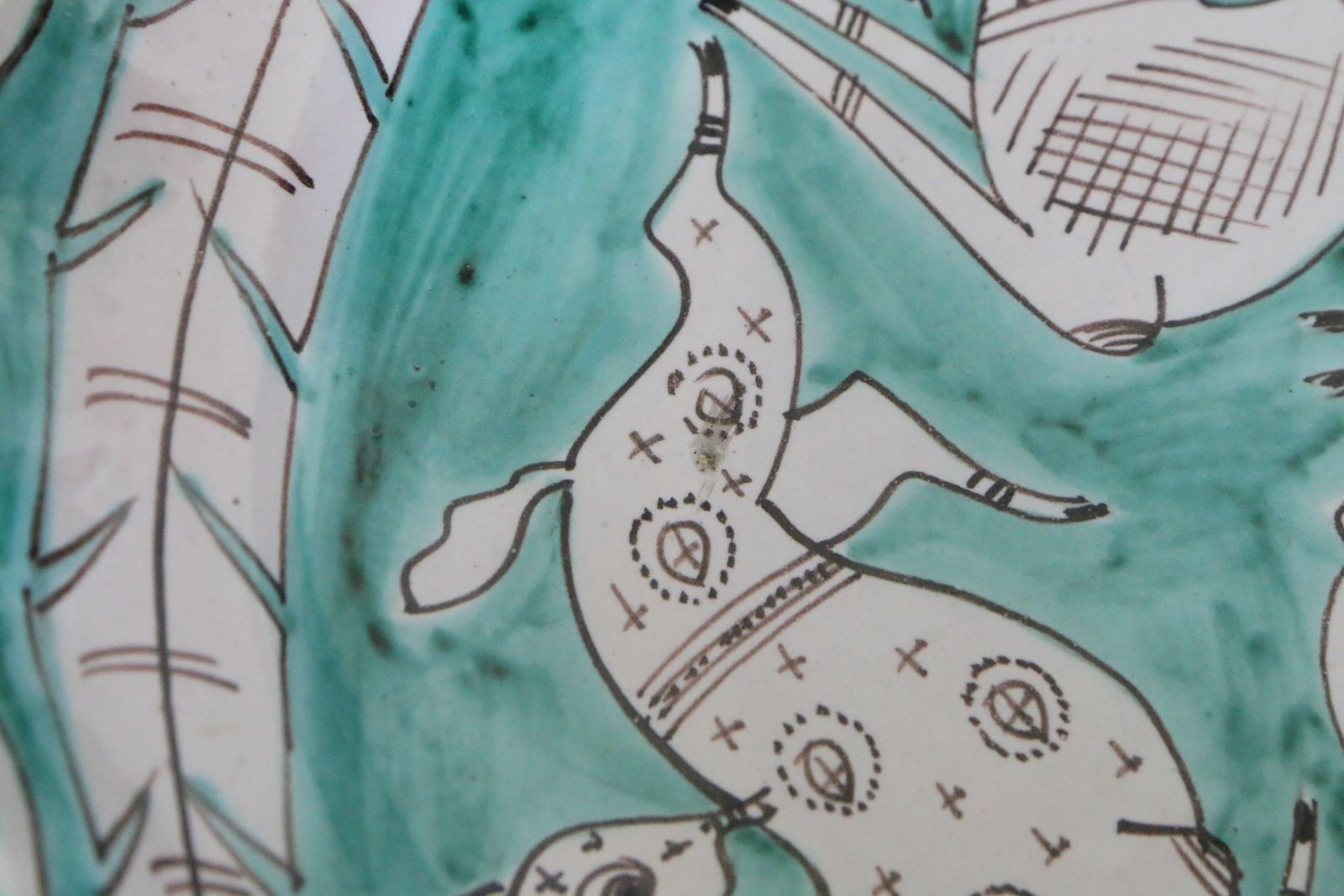photo vinterior I.C.A.V Giordano Vietri Ceramic Bowl Mid Century 1950s Italian Ceramic