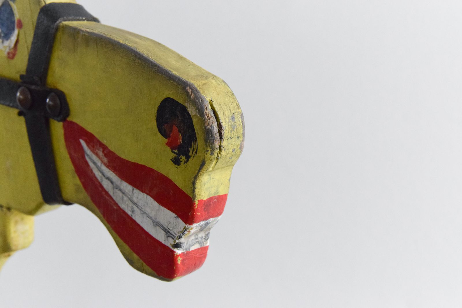 Vintage Wooden Folk Art Ride On Rocking Giraffe photo vintage