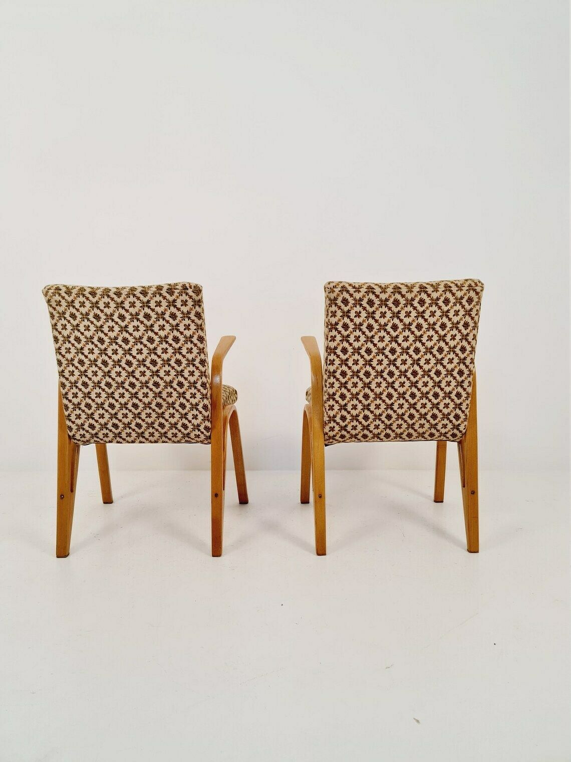 Pair Of Konkav Armchairs By Paul Bode For Federholzgesellschaft From The 50s photo buy
