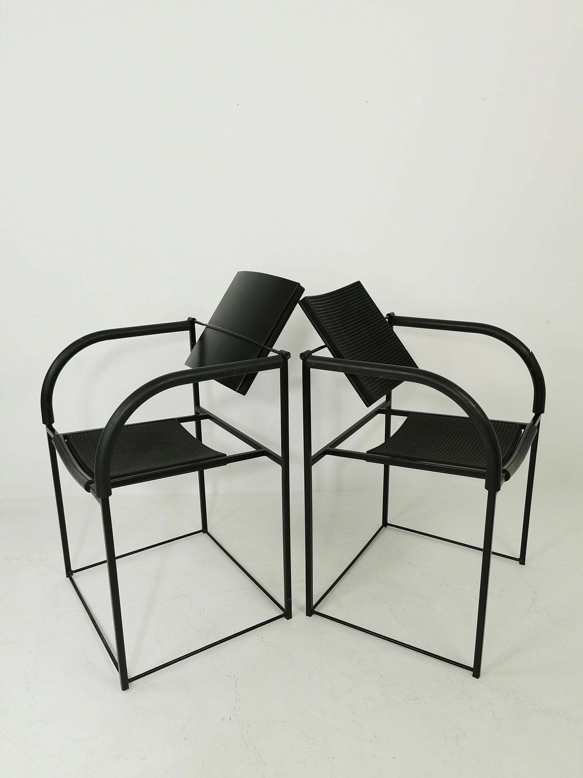 1 Of 2 Maurizio Peregalli "Comoda" Chair For Zeus Noto Minimal Postmodern 1980s photo Furniture