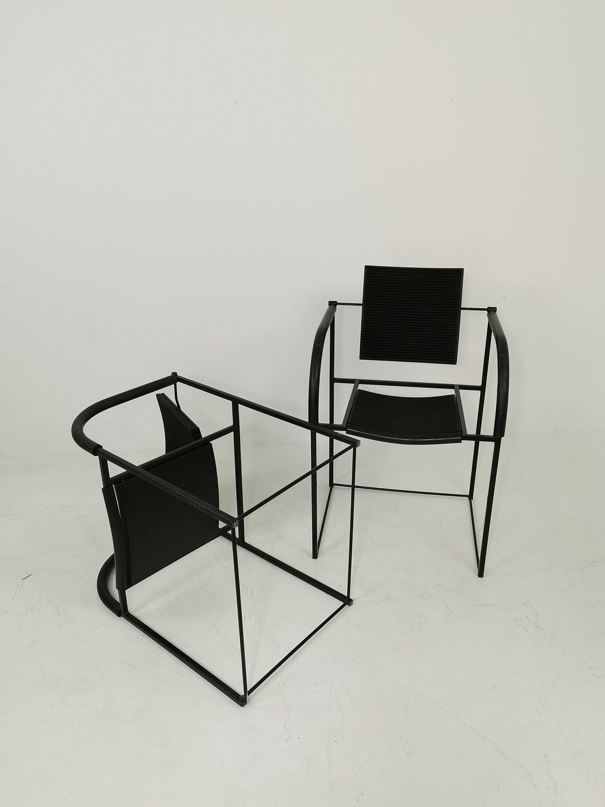1 Of 2 Maurizio Peregalli "Comoda" Chair For Zeus Noto Minimal Postmodern 1980s photo 700.0