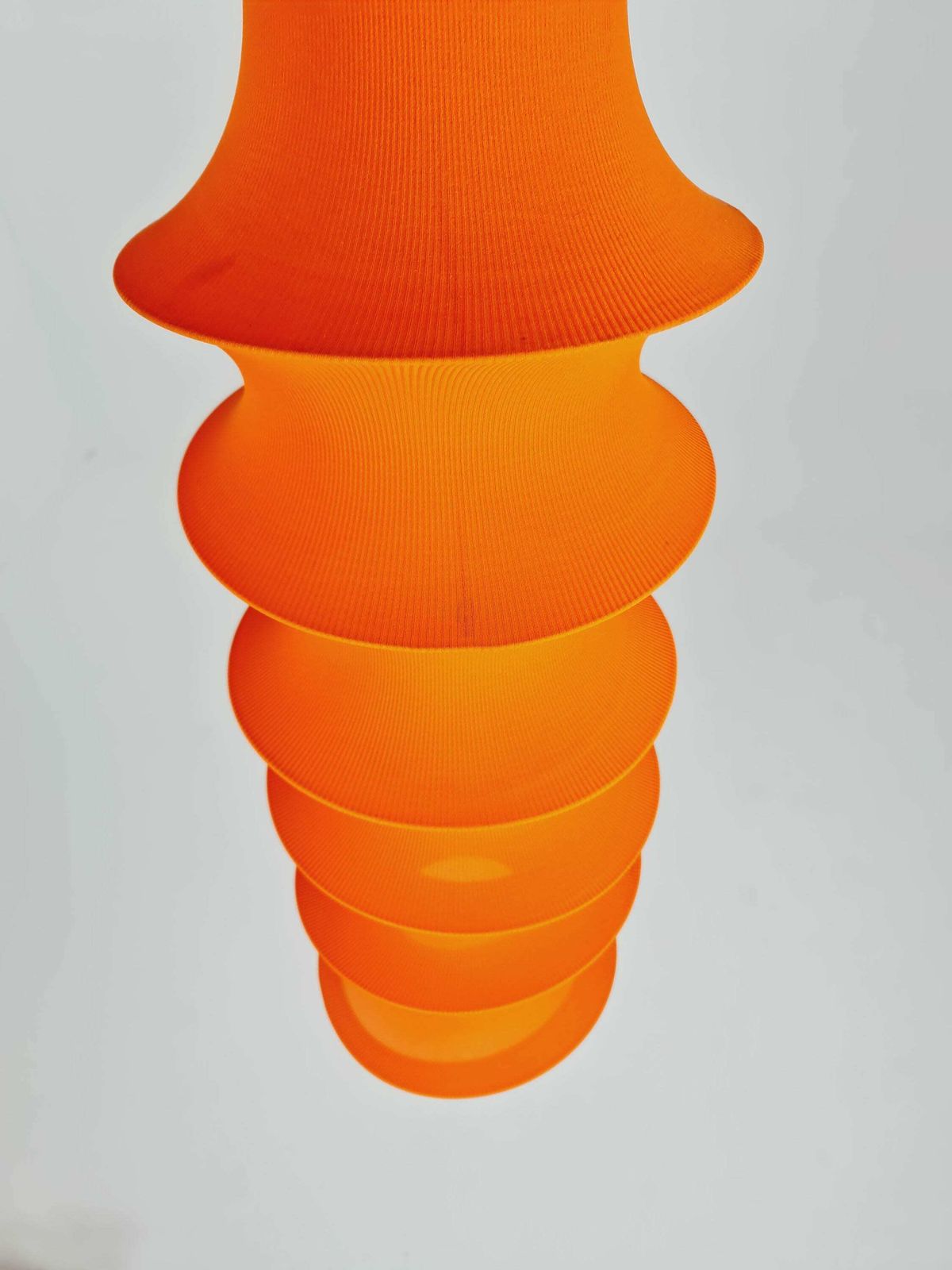 Italian Orange Milano Falkland Pendant Lamp By Bruno Munari For Danese, 1970s photo buy