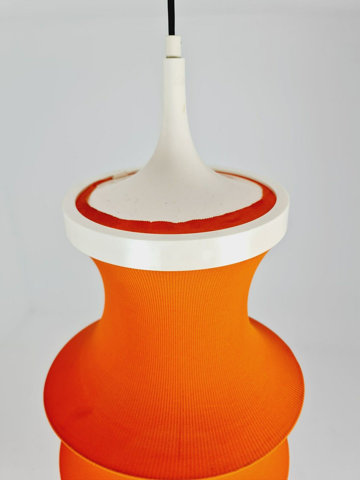 Italian Orange Milano Falkland Pendant Lamp By Bruno Munari For Danese, 1970s photo vintage