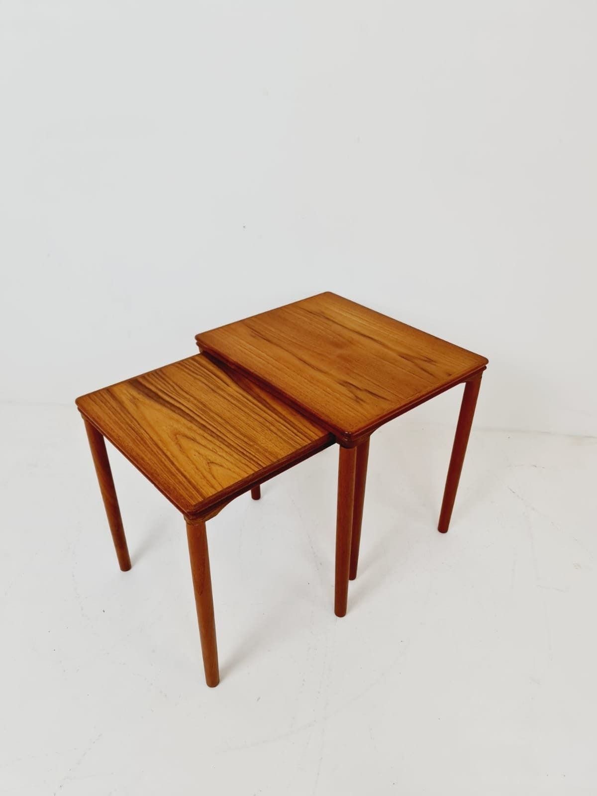 Mid Century Danish Teak Nesting Tables By Ew Bach For Møbelfabrikken, 1960s, Set Of 2