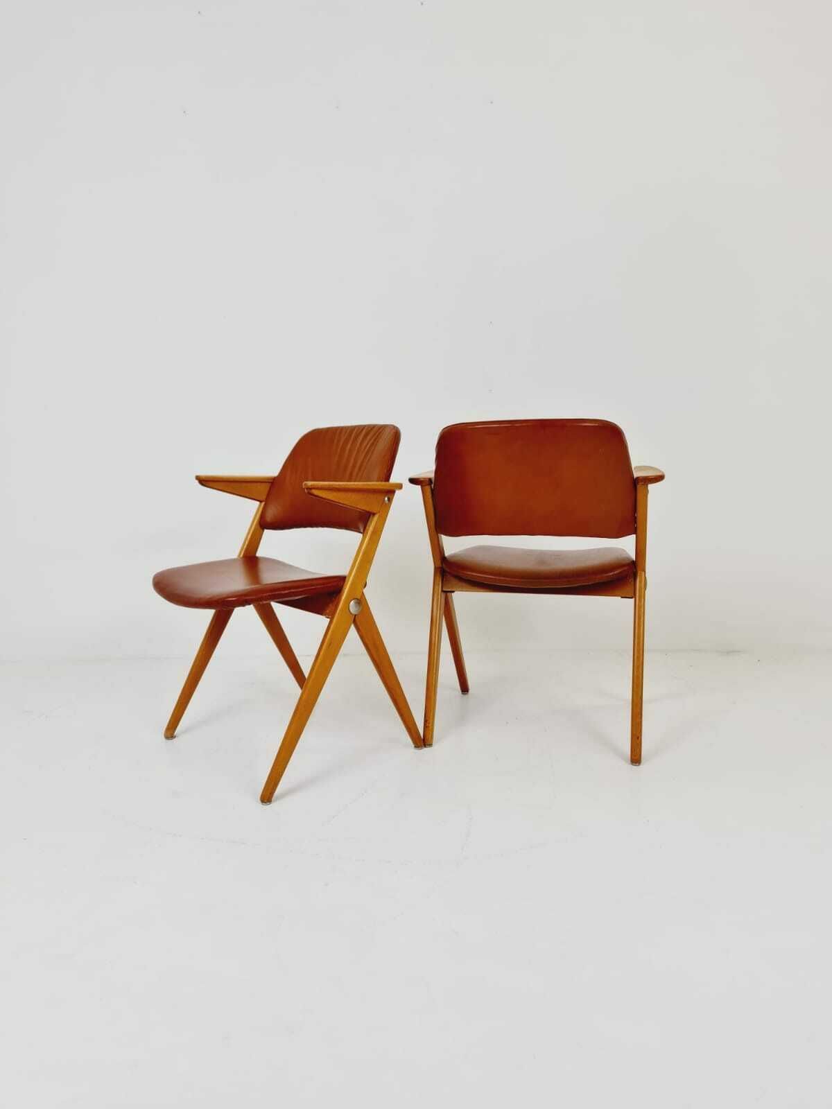 Swedish Midcentury Beech & Leather Armchair Triva By Bengt Ruda For Nordiska Kompaniet, 1960s, Set Of 2 photo furniture