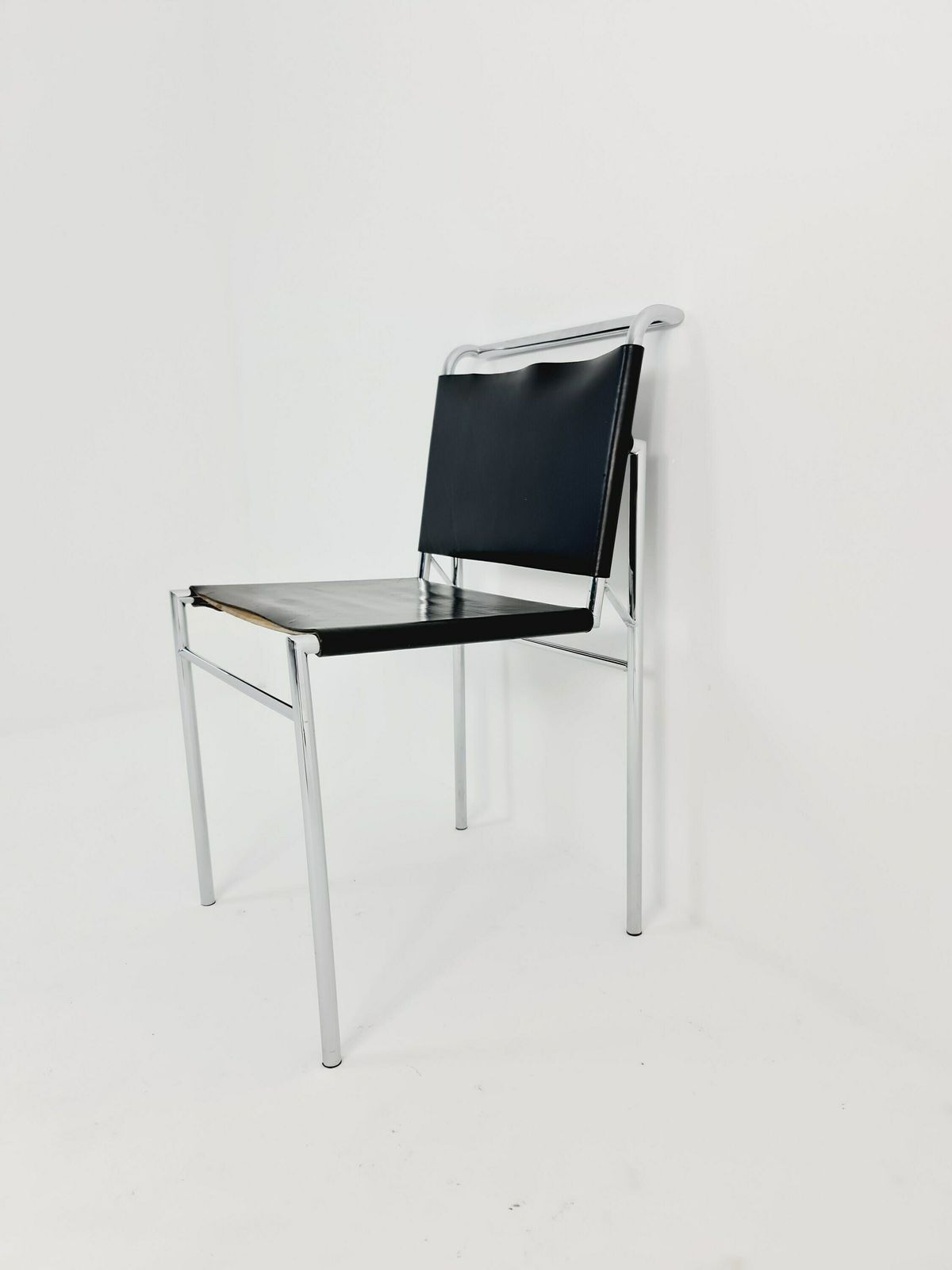 Classicon Roquebrune Chair In Black With Chrome Legs By Eileen Gray, 1970s photo for sale