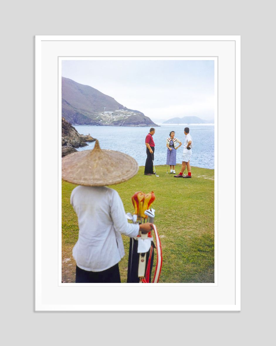 Golf In Hong Kong By Toni Frissell Oversize Archival Pigment Print Framed In White