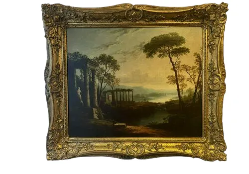 photo furniture Late 18th Century Italinate Landscape With Classical Ruins