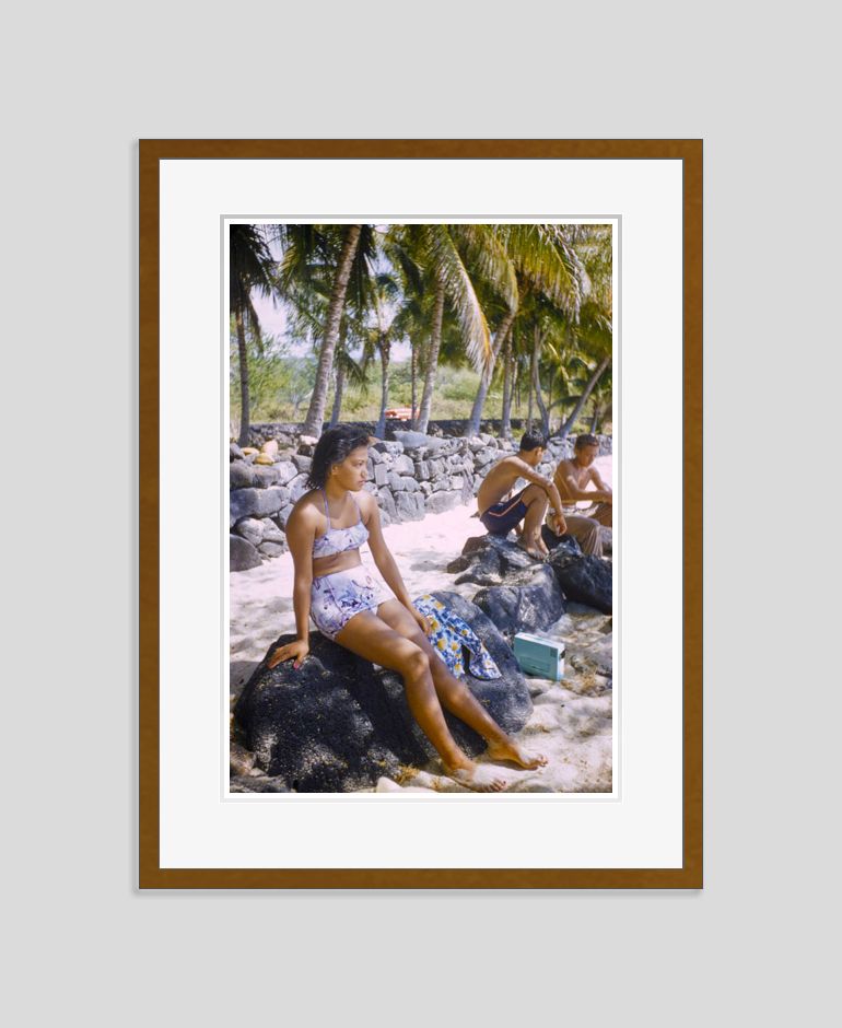 Hawaiian Scenes By Toni Frissell Oversize Archival Pigment Print Framed In Brown