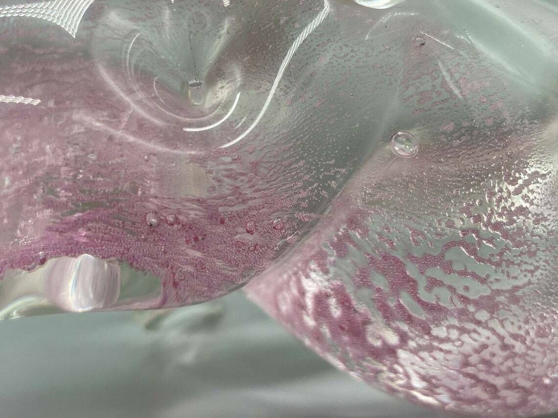Very Nice Elephant Sculpture With Pink Ticking Sommerso Murano Glass By Archimede Seguso 1950s photo buy