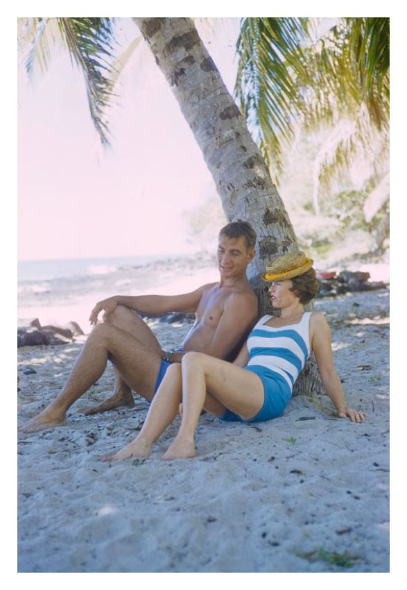 Hawaiian Scenes By Toni Frissell Oversize Archival Pigment Print Framed In Brown photo furniture
