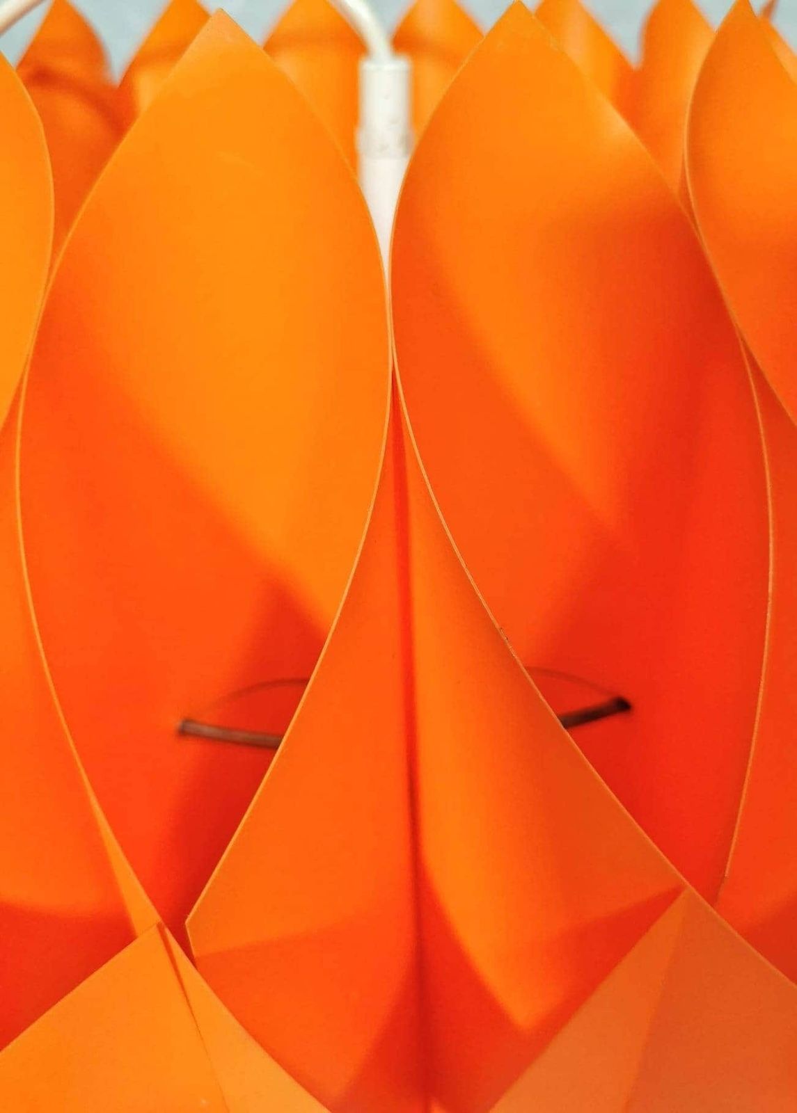 Vintage Orange Butterfly Xl Size Pendant Lamp By Lars Schiøler For Hoyrup, 1960s , Denmark photo vintage