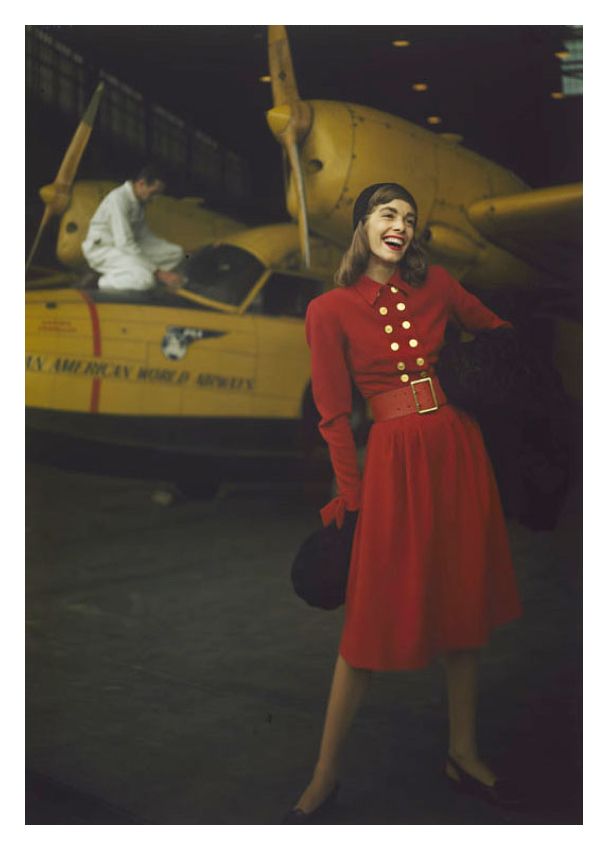 Model In A Red Dress By Toni Frissell Oversize Archival Pigment Print Framed In Black photo furniture