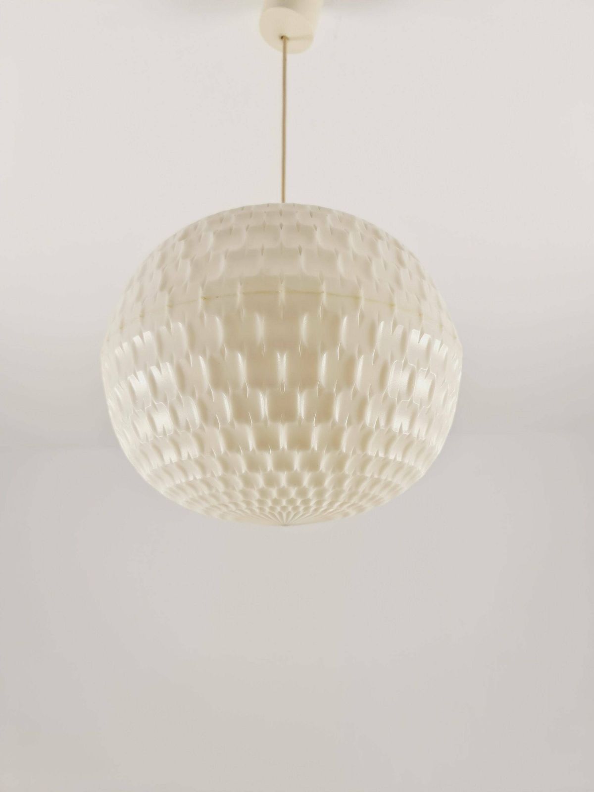 Diamond Pendant Lamp By Aloys Gangkofner, For Erco France, 1970s photo furniture