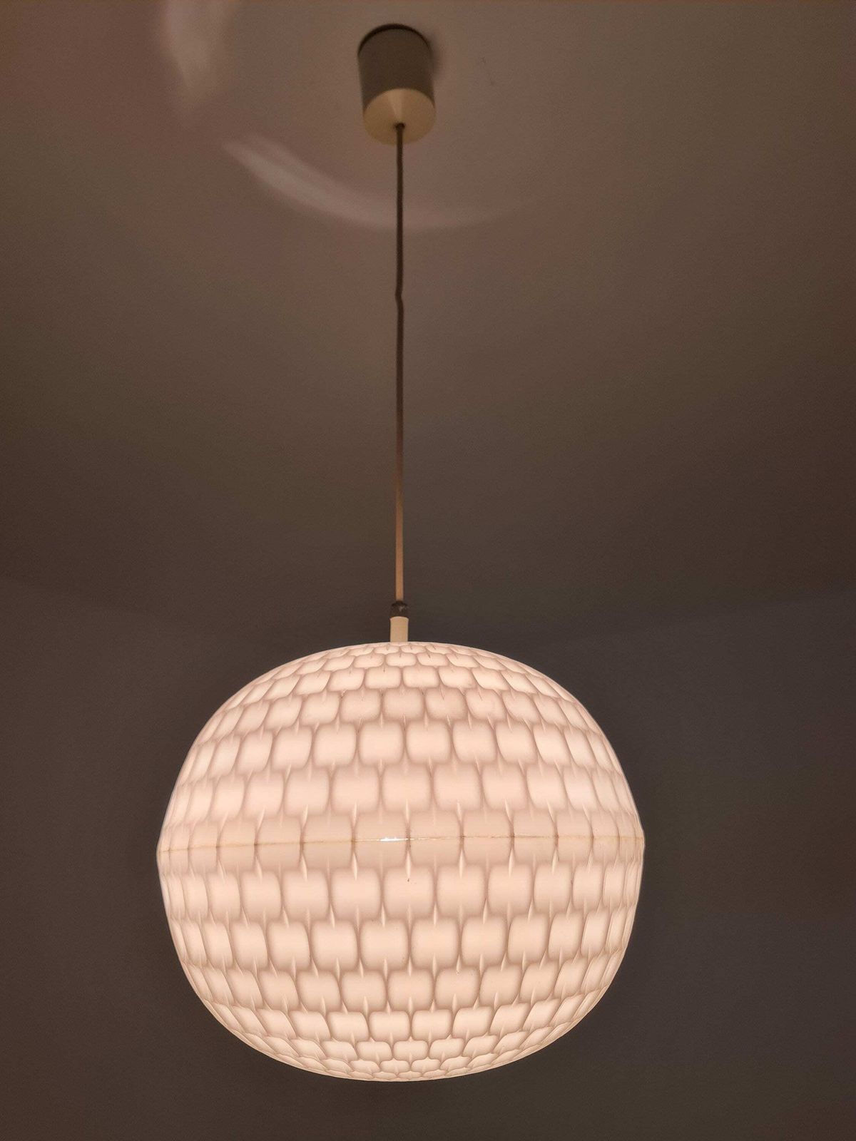 photo for sale Diamond Pendant Lamp By Aloys Gangkofner, For Erco France, 1970s