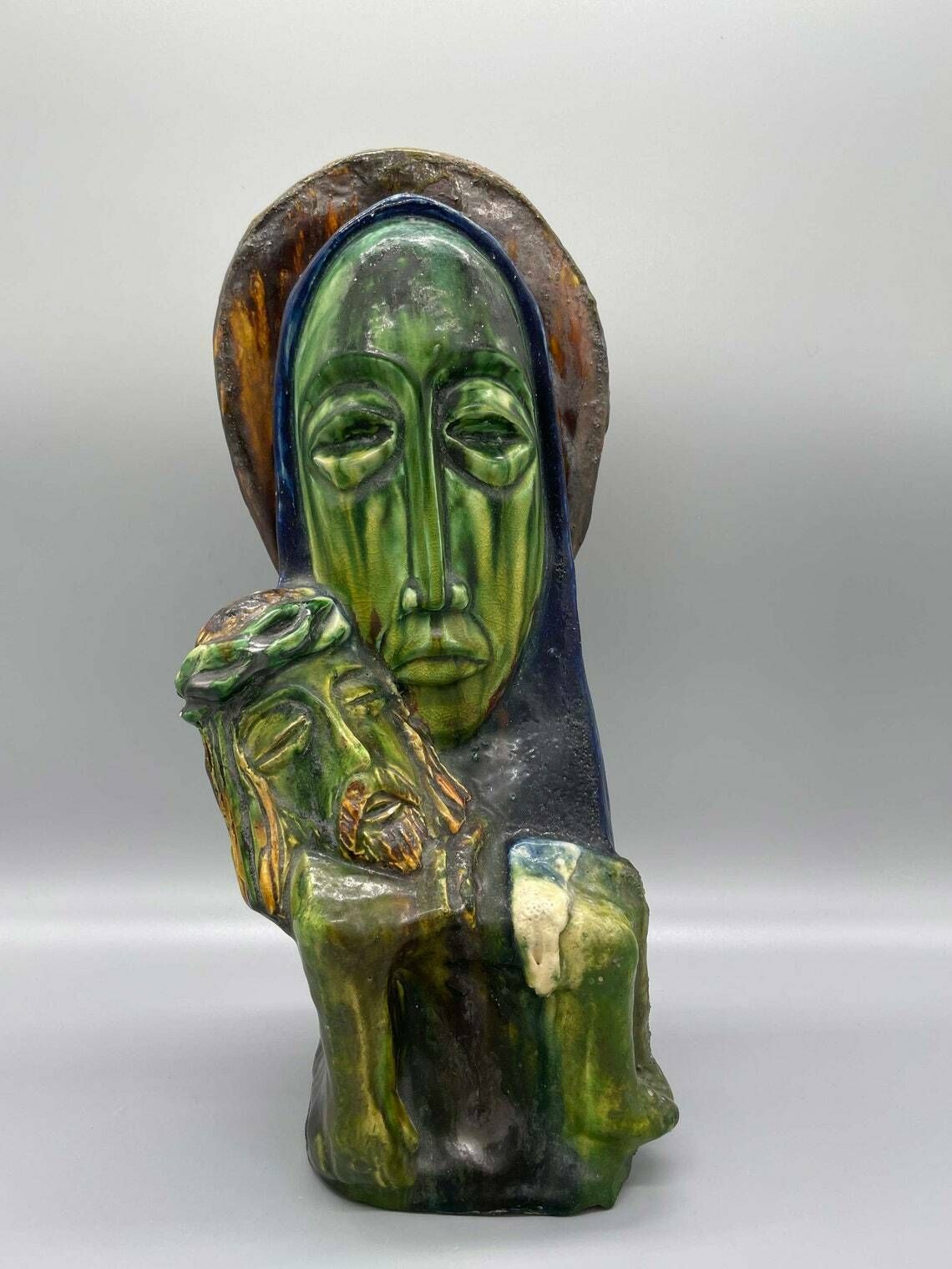 Expressionist Depiction Of The Pieta (Vesper Picture) Unique 1930s