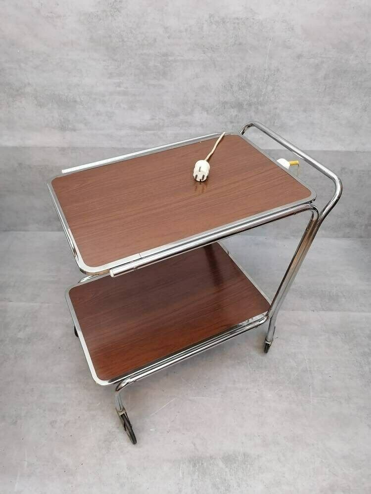 Mid Century Bauhaus Design Tea Cart Trolly Service Cart 1960s photo Furniture