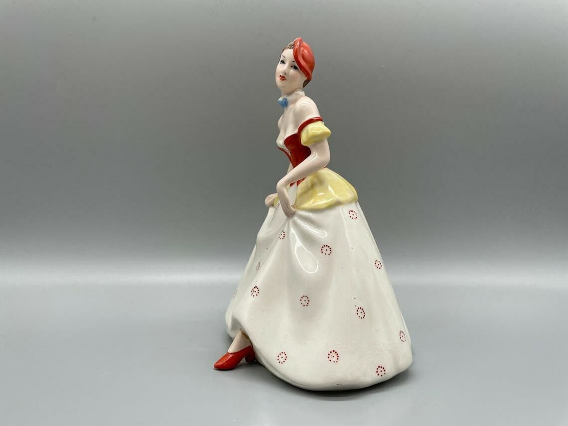 Lady In Biedermer Costume By Royal Dux, Czech Republic Around photo for sale
