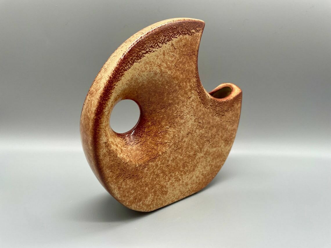 Moon Vase By Roberto Rigon For Bertoncello, Italy, 1960s photo 224.0