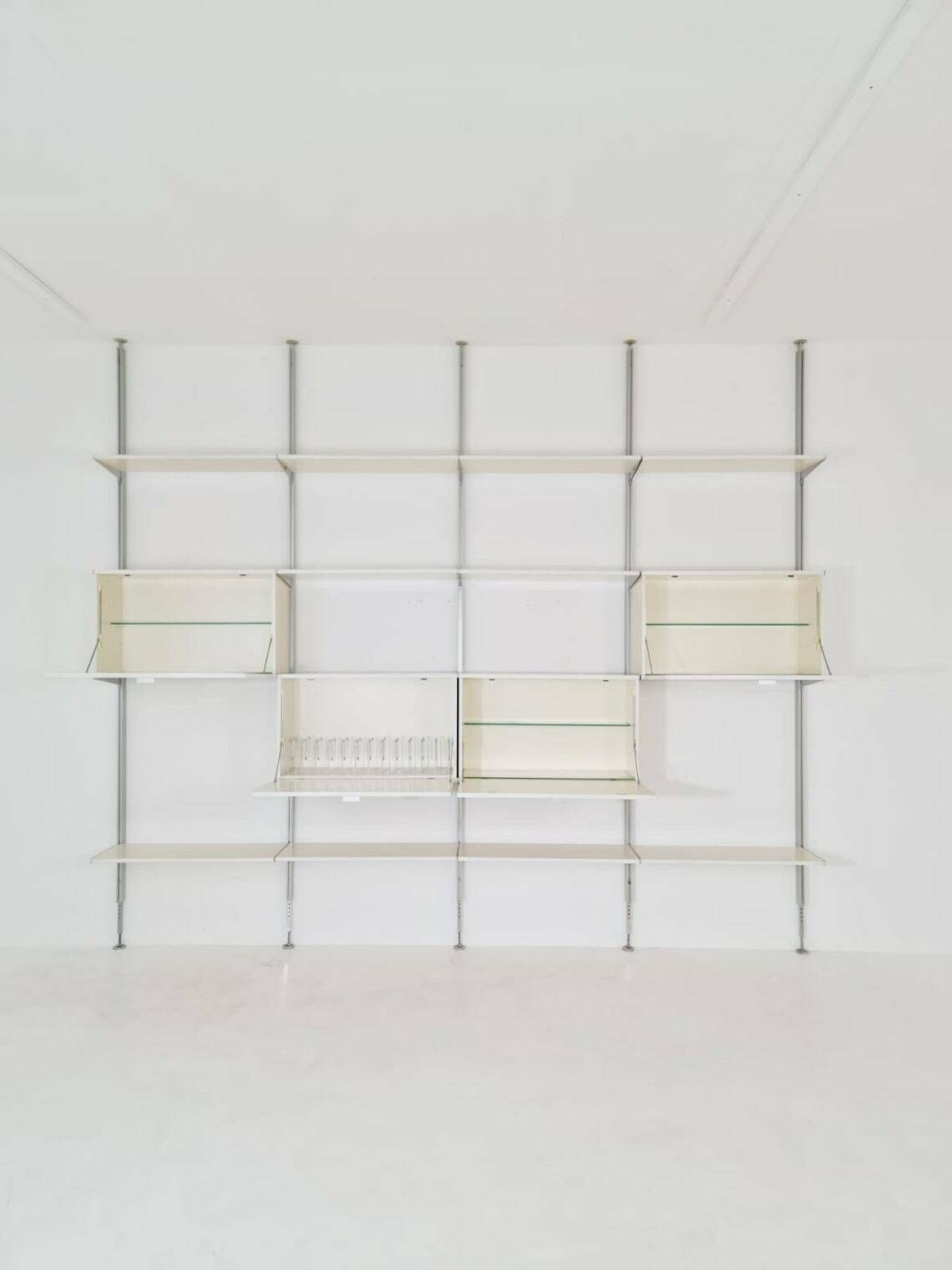 Rare Freestanding Modular George Nelson Wall Unit Bookcase, Herman Miller International Collection "Vitra", 1960s photo for sale