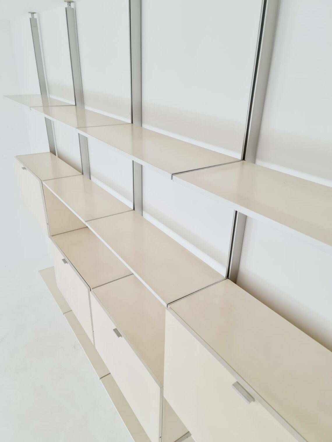 photo furniture Rare Freestanding Modular George Nelson Wall Unit Bookcase, Herman Miller International Collection "Vitra", 1960s