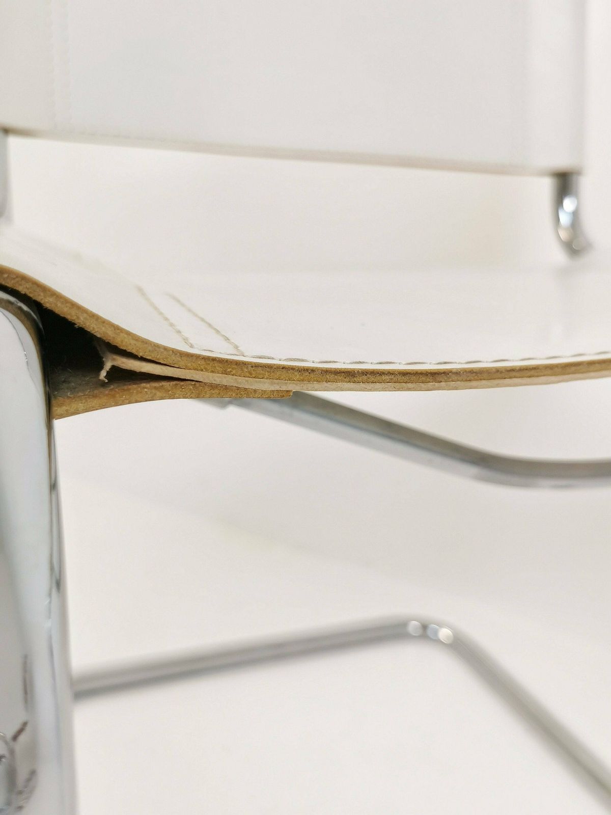 1 Of 4 Mid Century Vintage S33 White Chair From Mart Stam By Fasem Italy 1980er photo 592.0