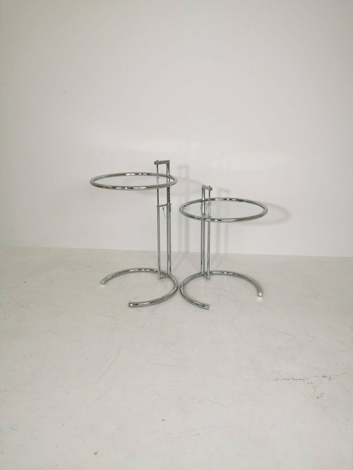 1 Of 2 Mid Century Vintage Style Of The Adjustable Table E 1027 By Eileen Gray Italy 1990s