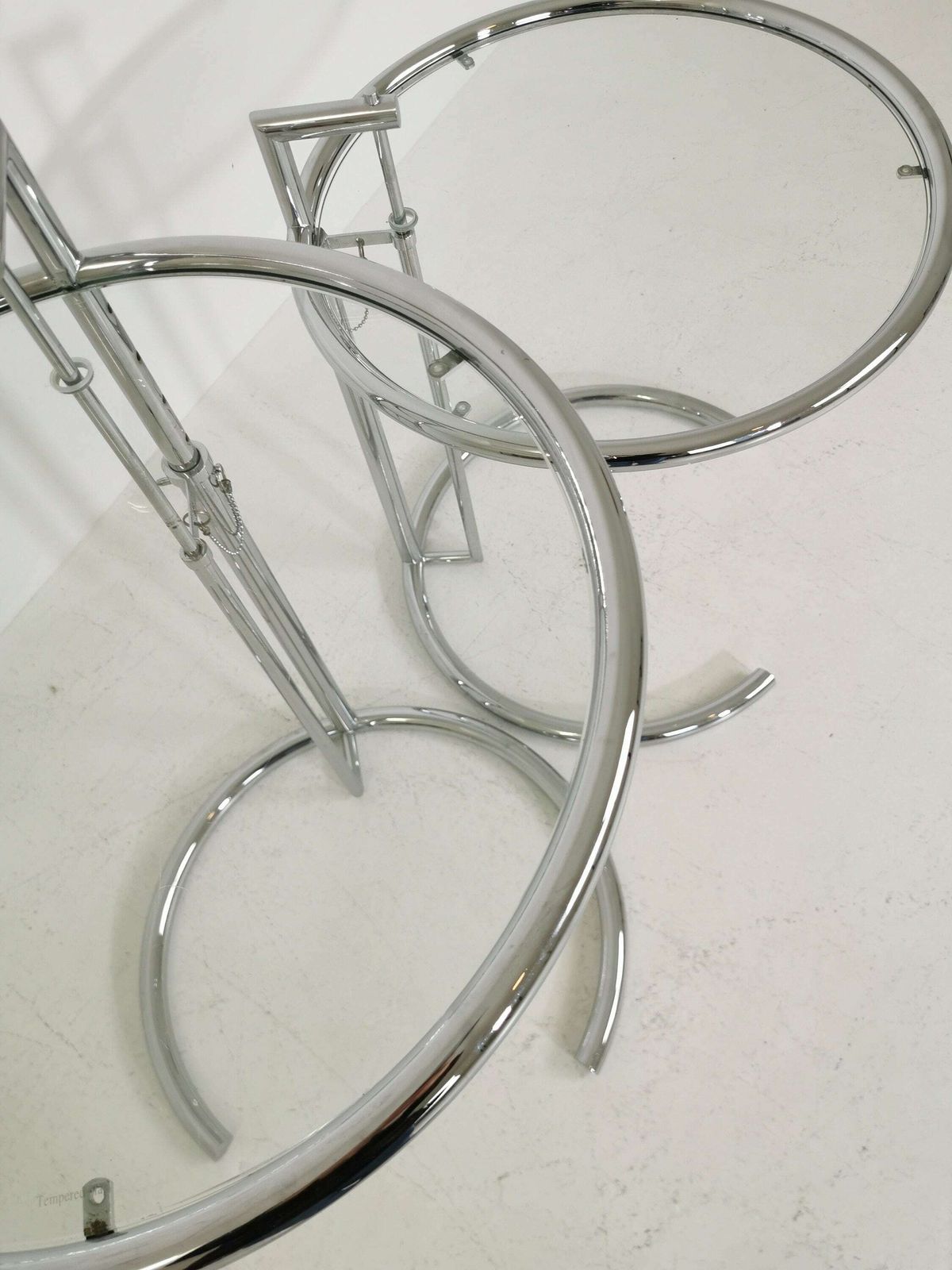 1 Of 2 Mid Century Vintage Style Of The Adjustable Table E 1027 By Eileen Gray Italy 1990s photo 485.0