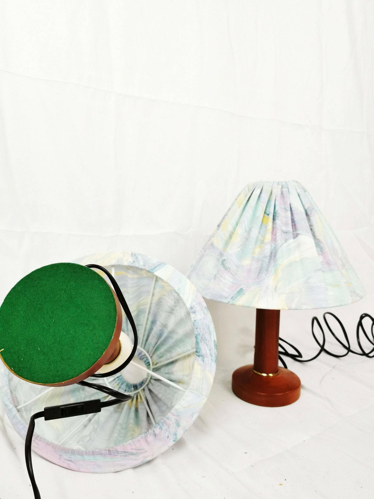 Rare Set Of 2x Danish Design Modern 60s Table Lamps Mid Century Teak Lights Table Lamp Sideboard Lighting photo buy
