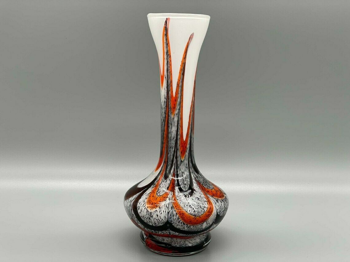 Pop Art Murano Vase Design Carlo Moretti Opaline Florence 1970s photo Home Decor