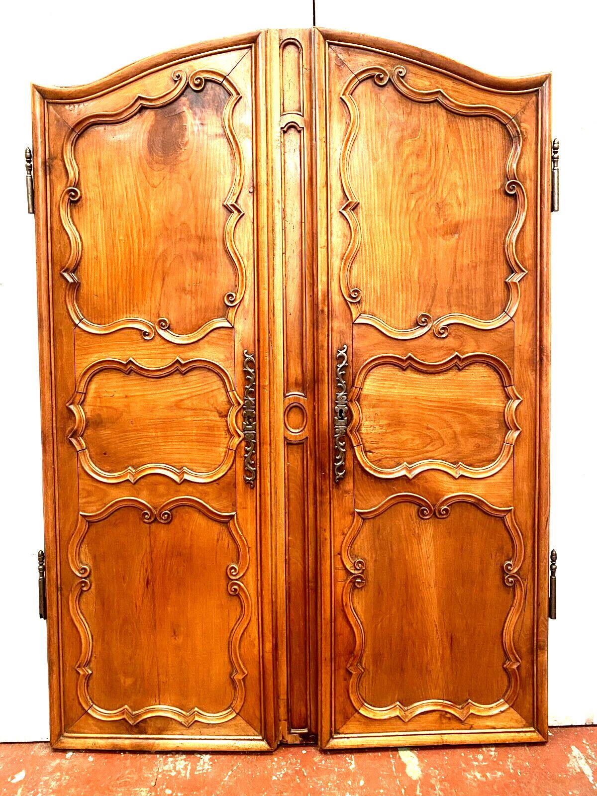 Pair Of Framed Doors In Solid 18th Century Cherry Wood photo buy