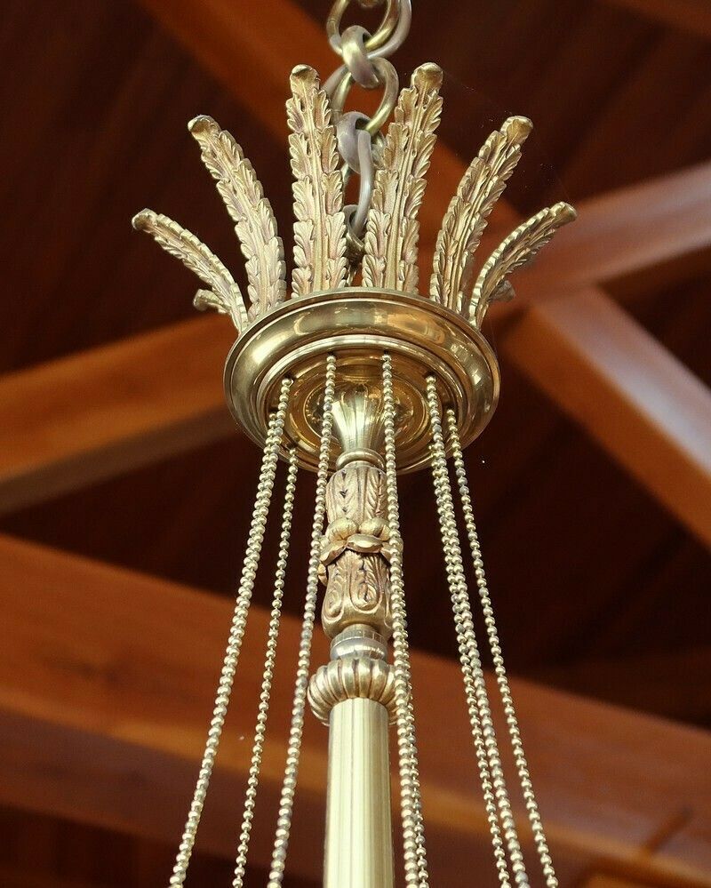 photo for sale Set Of 3 Chandeliers With 10 Lights, Louis XVI Style, Early 20th Century