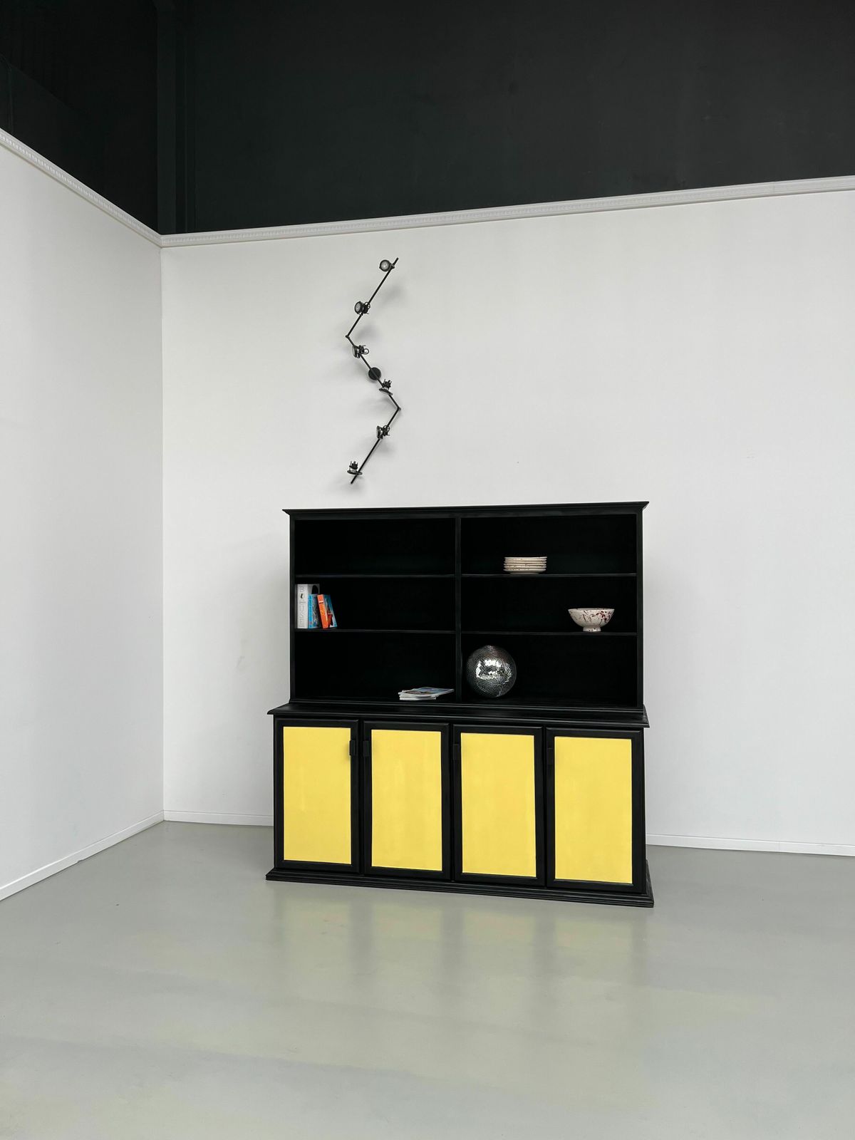 2 Body Sideboard, Xxl Format, Old Wooden School Furniture photo vintage