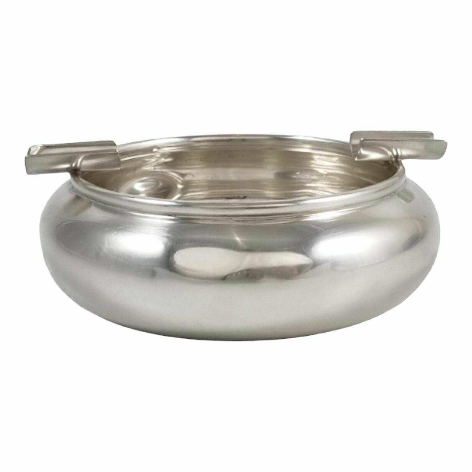 Antique Indian Colonial Silver Cooke Kelvey Large Baluster Ashtray 2 Slots photo for sale