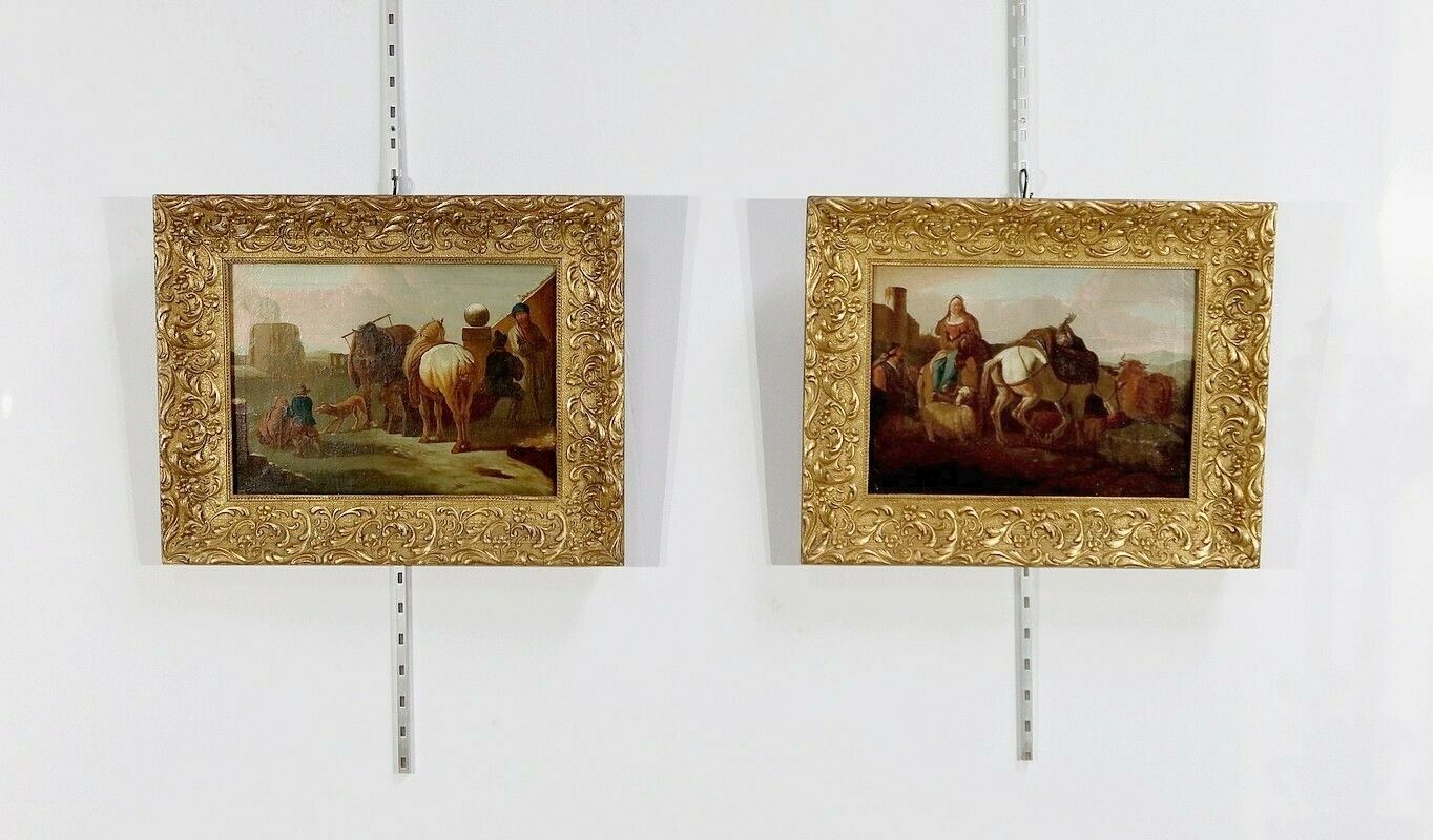 Pair Of “Spanish Scenes” Paintings – Mid 19th Century