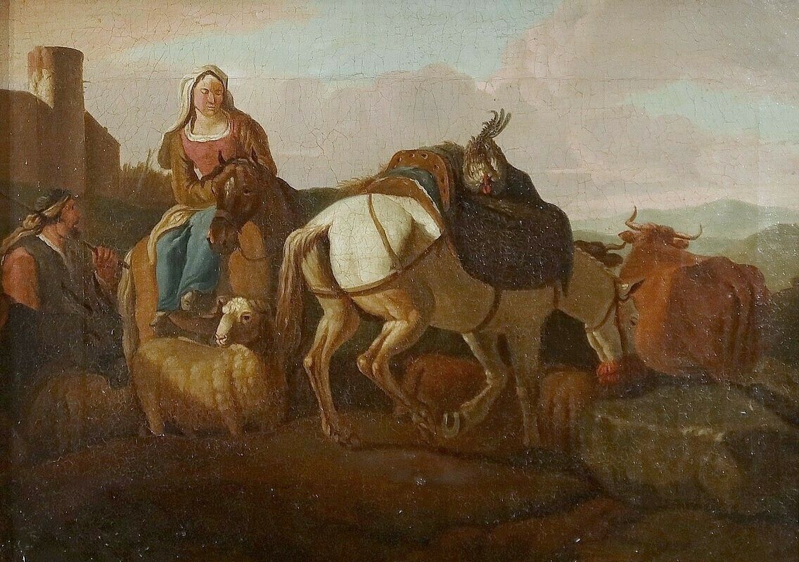 photo vintage Pair Of “Spanish Scenes” Paintings – Mid 19th Century