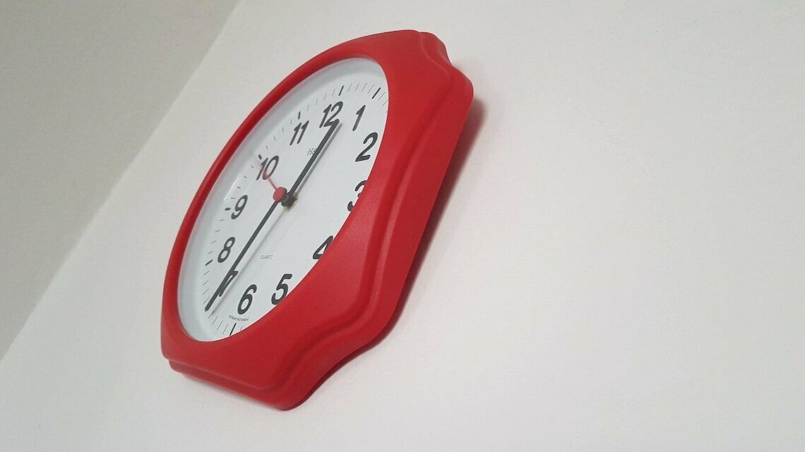 Vintage Pop Art Memphis Milano Style Wall Clock Germany Movement H&H photo furniture
