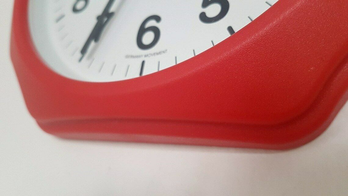 Vintage Pop Art Memphis Milano Style Wall Clock Germany Movement H&H photo vinterior