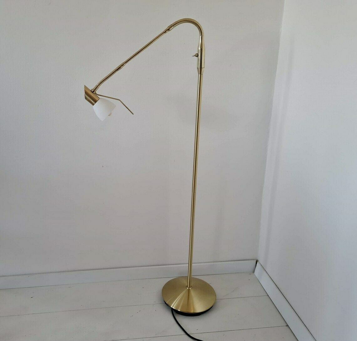Vintage Mid Century Gold Halogen Floor Lamp Retro Lamp Very Beautiful Decor Element photo for sale