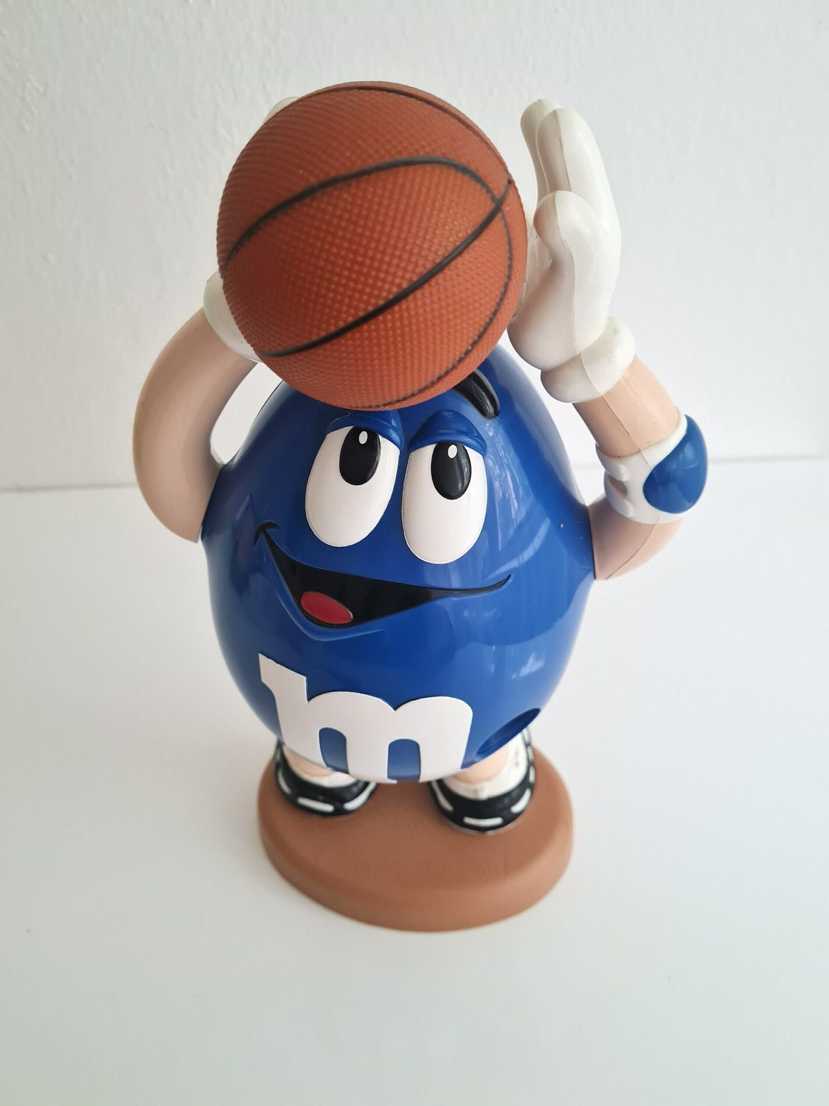 photo furniture Vintage Big Blue M&Ms Candy Dispenser Basketball Rare Plastic Figure