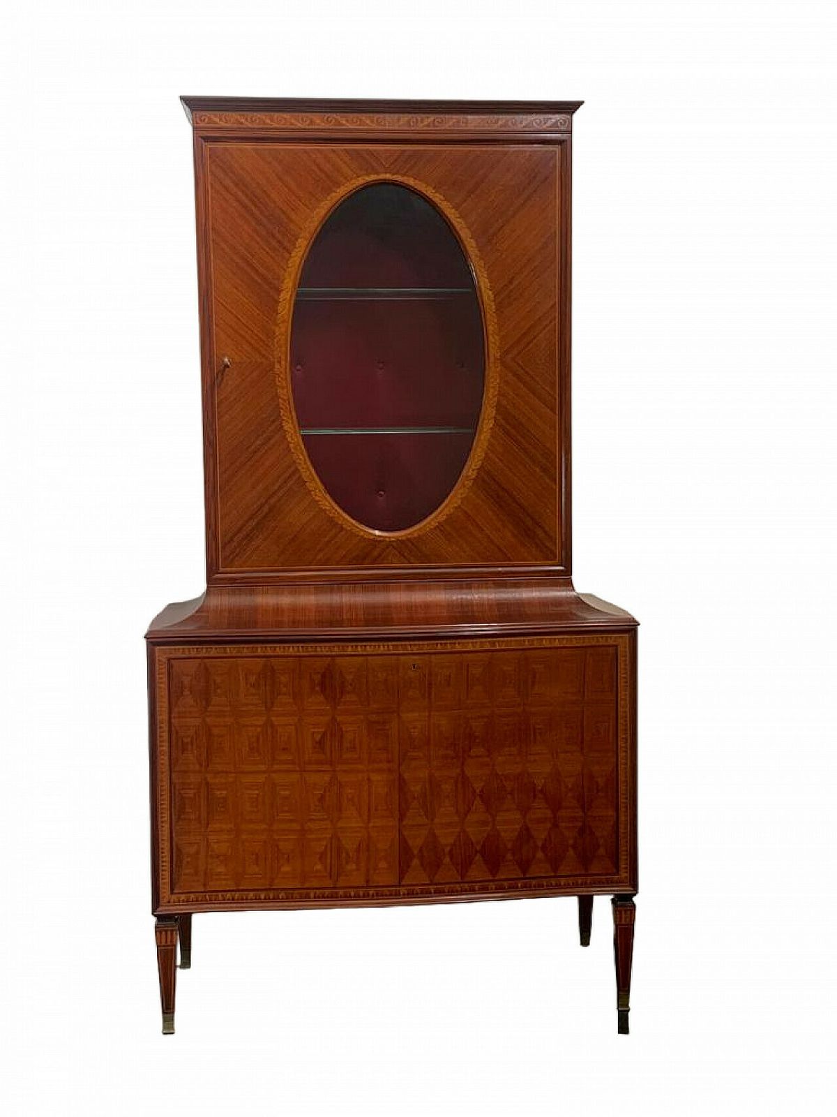 Sideboard With Showcase By Paolo Buffa For La Permanente Mobili Cantù, 1950s