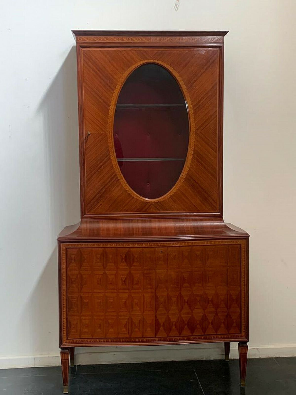 Sideboard With Showcase By Paolo Buffa For La Permanente Mobili Cantù, 1950s photo furniture