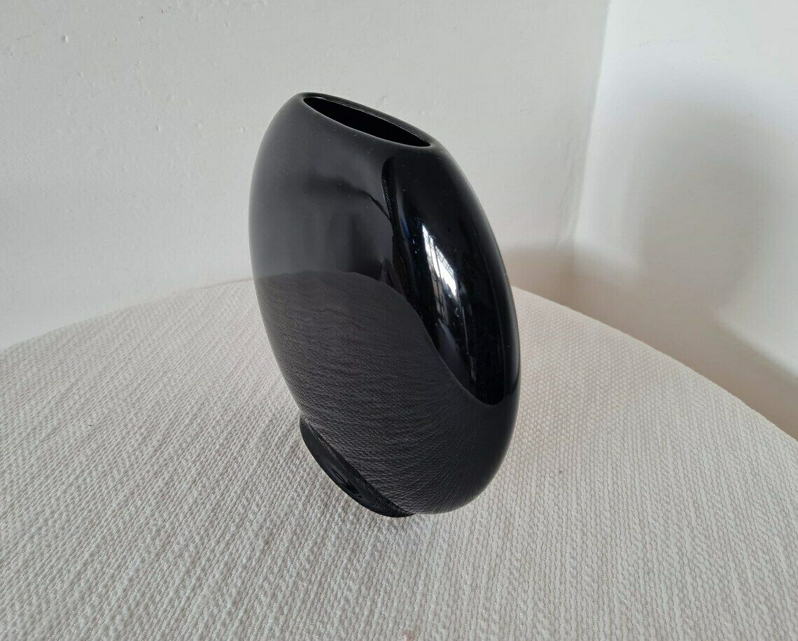 Vintage Memphis Milano Style Ceramic Vase 90s photo for sale