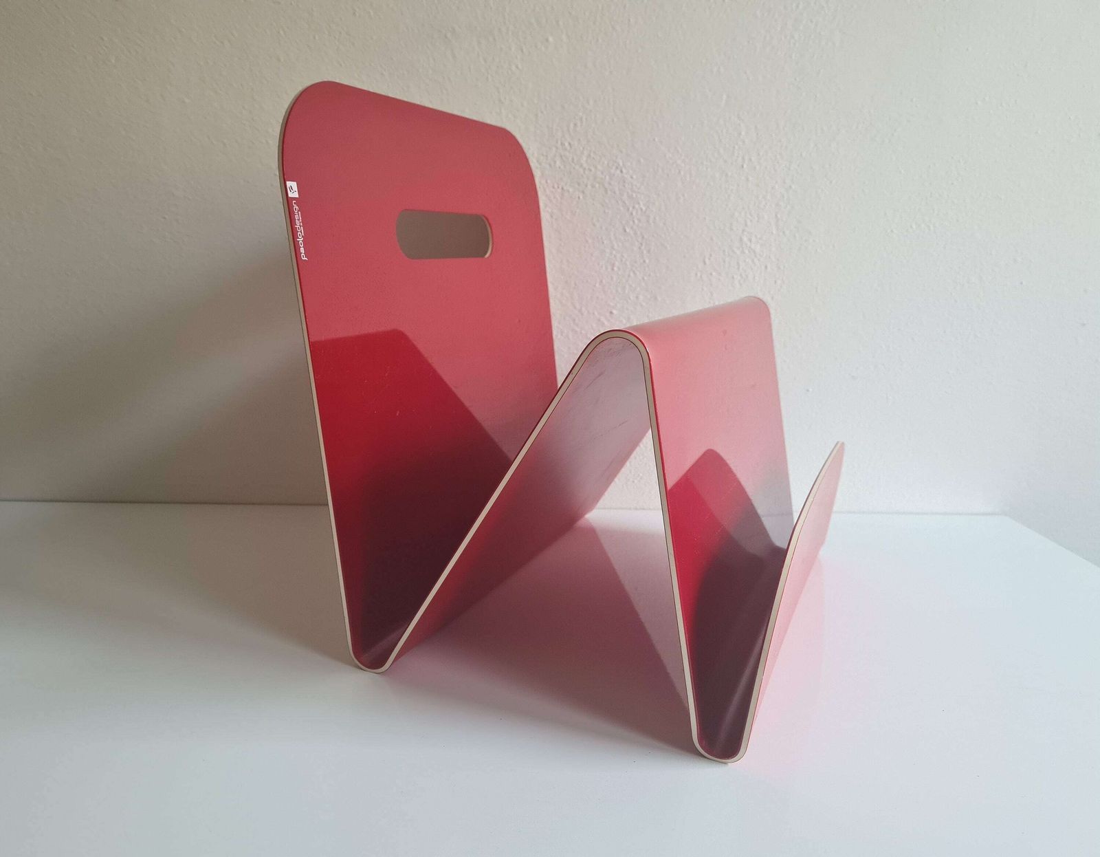 Vintage Post Modern Magazine Rack Vinyl Holder