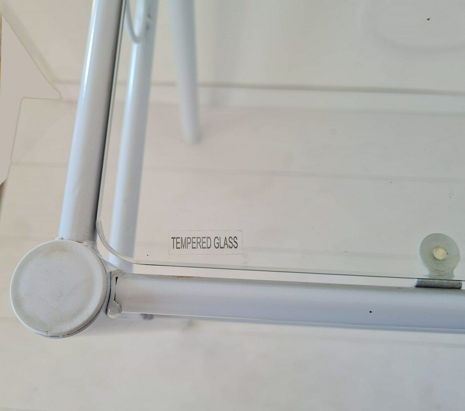 Vintage Mid Century Dressing Table With Mirror Metal And Glass сhair Not Included photo vintage