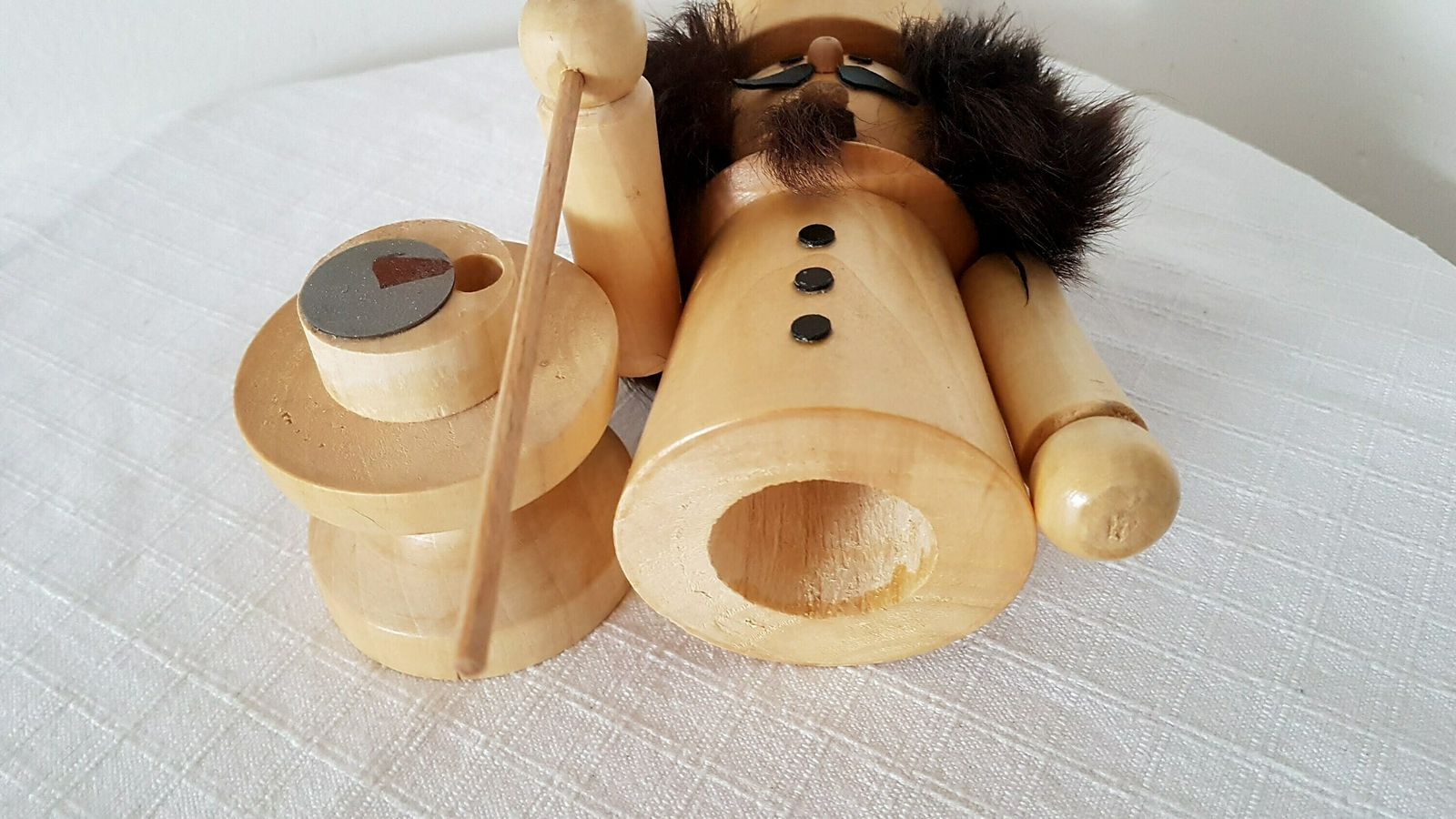 Vintage Big Erzgebirge Figure, Incense Smoker Man German Incense Burner, Christmas Candle Holder Handmade Design Not Used photo buy