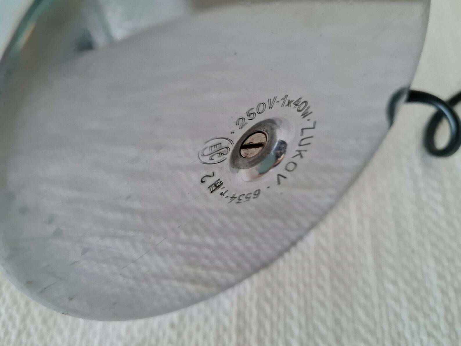 Vintage Bauhaus Nikkelen Tafellamp Zukov Met Glazen Bolkap photo vinterior